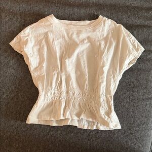 H&M Cream Short Sleeve Kids Tee